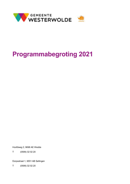 Programmabegroting 2021