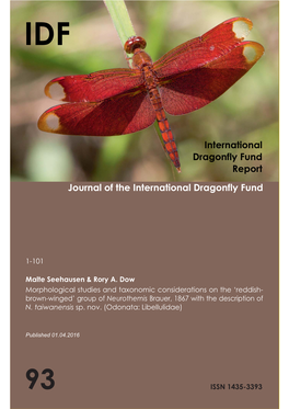 Journal of the Int'l Dragonfly Fund Click for Download