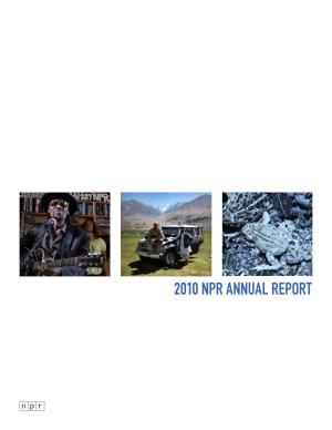 2010 Npr Annual Report About | 02