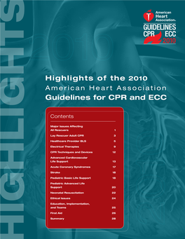 Highlights of the 2010 AHA Guidelines for CPR and ECC 41 Laymajor Rescuer Issues Adult Cpr
