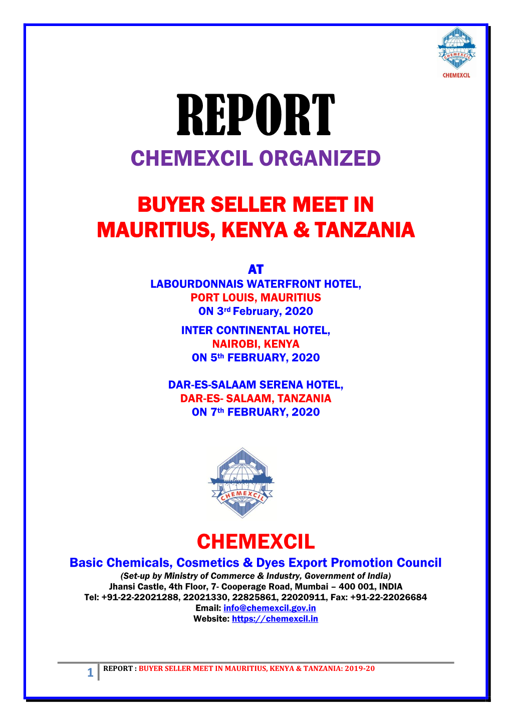 Buyer Seller Meet in Mauritius, Kenya & Tanzania