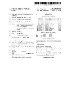 (12) United States Patent (10) Patent No.: US 8,603,508 B2 Norman (45) Date of Patent: *Dec