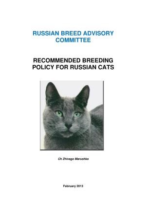 Russian Breed Advisory Committee Recommended