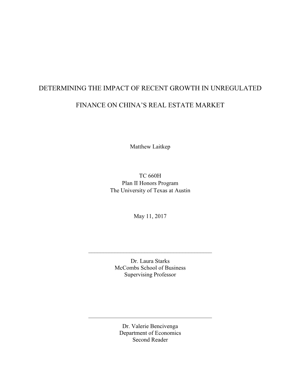 Determining the Impact of Recent Growth in Unregulated