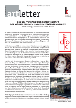 GEDOK - Verband Der Gemeinschaft Der Künstlerinnen Und Kunstfördernden E.V