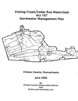 Fishing Creek/Cedar Run Watershed - Act 167