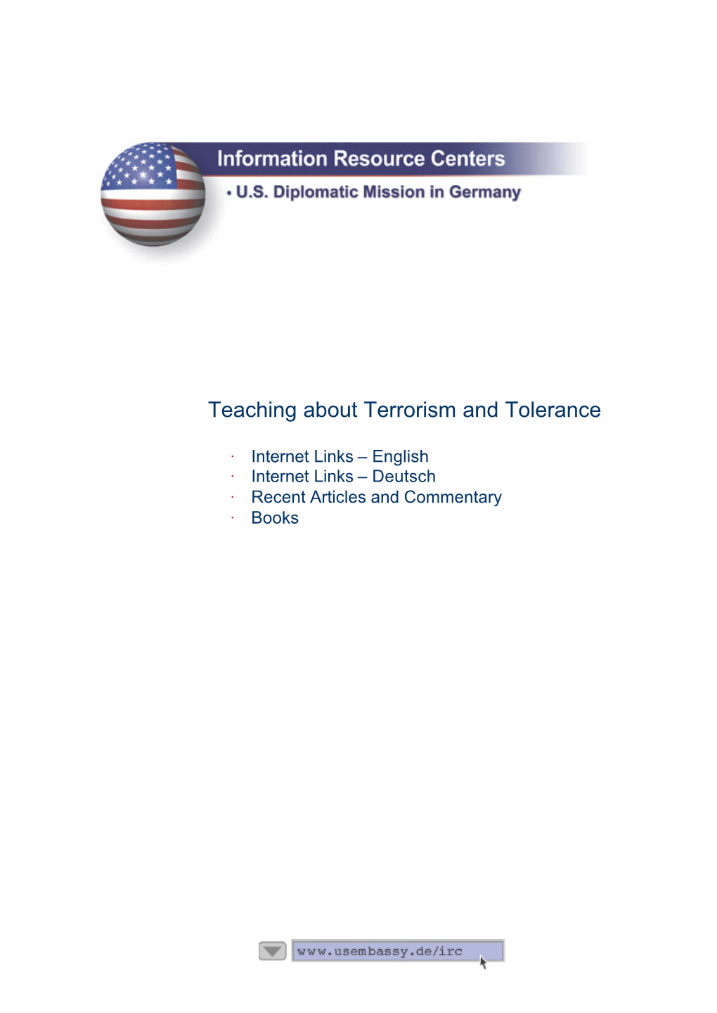 Teaching About Terrorism and Tolerance