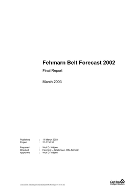 Fehmarn Belt Forecast 2002