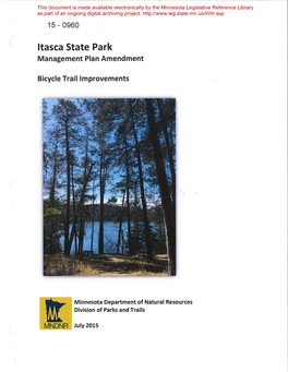 Itasca State Park Management Plan Amendment