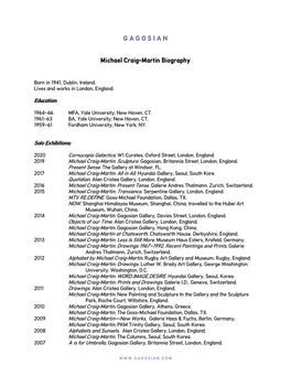 Michael Craig-Martin Biography