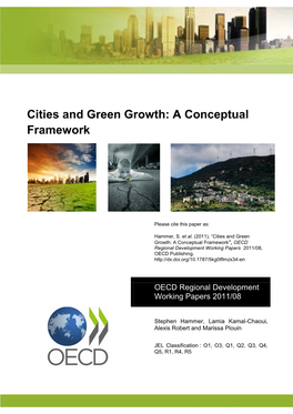 Cities and Green Growth: a Conceptual Framework