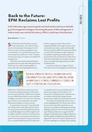 EPM Reclaims Lost Profits