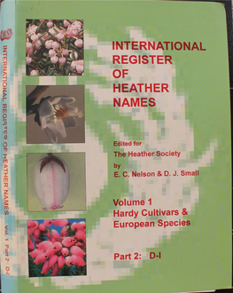 Volume 1 Hardy Cultivars & Europea N Species