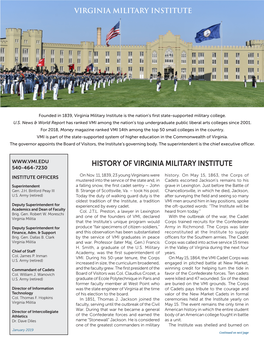 VMI History Fact Sheet