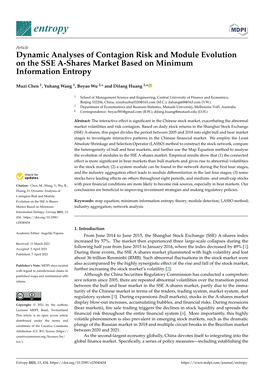 Dynamic Analyses of Contagion Risk and Module Evolution on the SSE A-Shares Market Based on Minimum Information Entropy