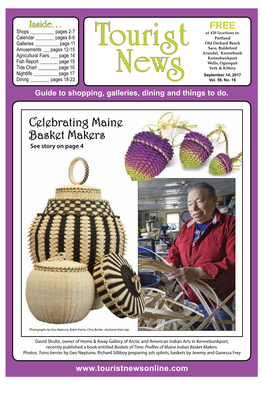 Celebrating Maine Basket Makers See Story on Page 4 Tourist News