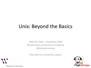 Unix: Beyond the Basics