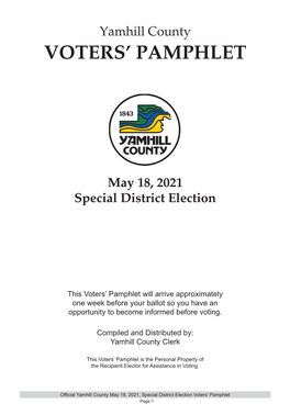2021 Spec Dist Election VP Booklet.Indd
