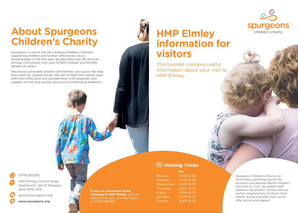 HMP Elmley Information for Visitors About Spurgeons Children's Charity