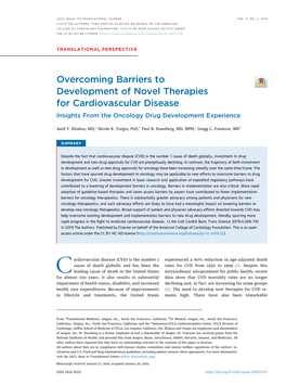 Cardiovascular Disease Insights from the Oncology Drug Development Experience