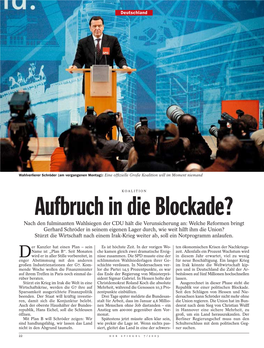 Aufbruch in Die Blockade?