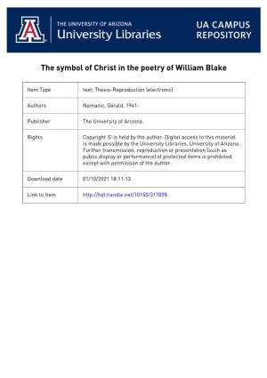 The Symbol of Christ in the Poetry of William Blake