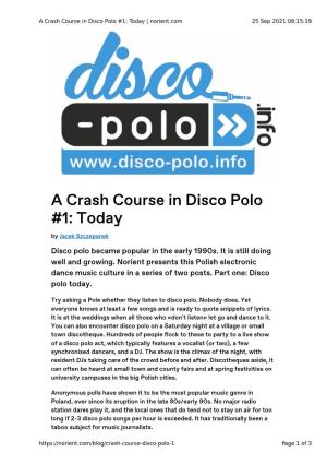 A Crash Course in Disco Polo #1: Today | Norient.Com 25 Sep 2021 08:15:19