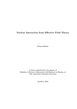 Nuclear Interaction from Effective Field Theory