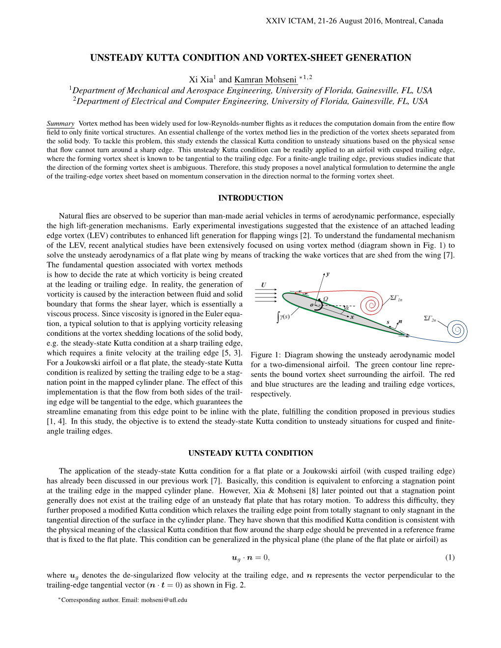 Unsteady Kutta Condition and Vortex-Sheet Generation