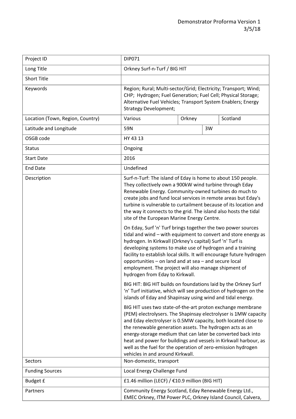 Demonstrator Proforma Version 1 3/5/18