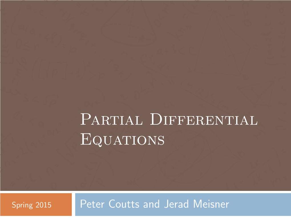 Partial Differential Equations