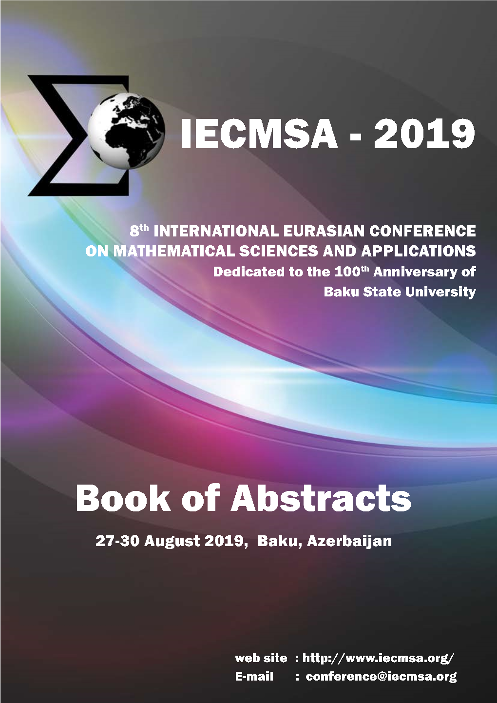 Book of Abstracts 27-30 August 2019, Baku, Azerbaijan