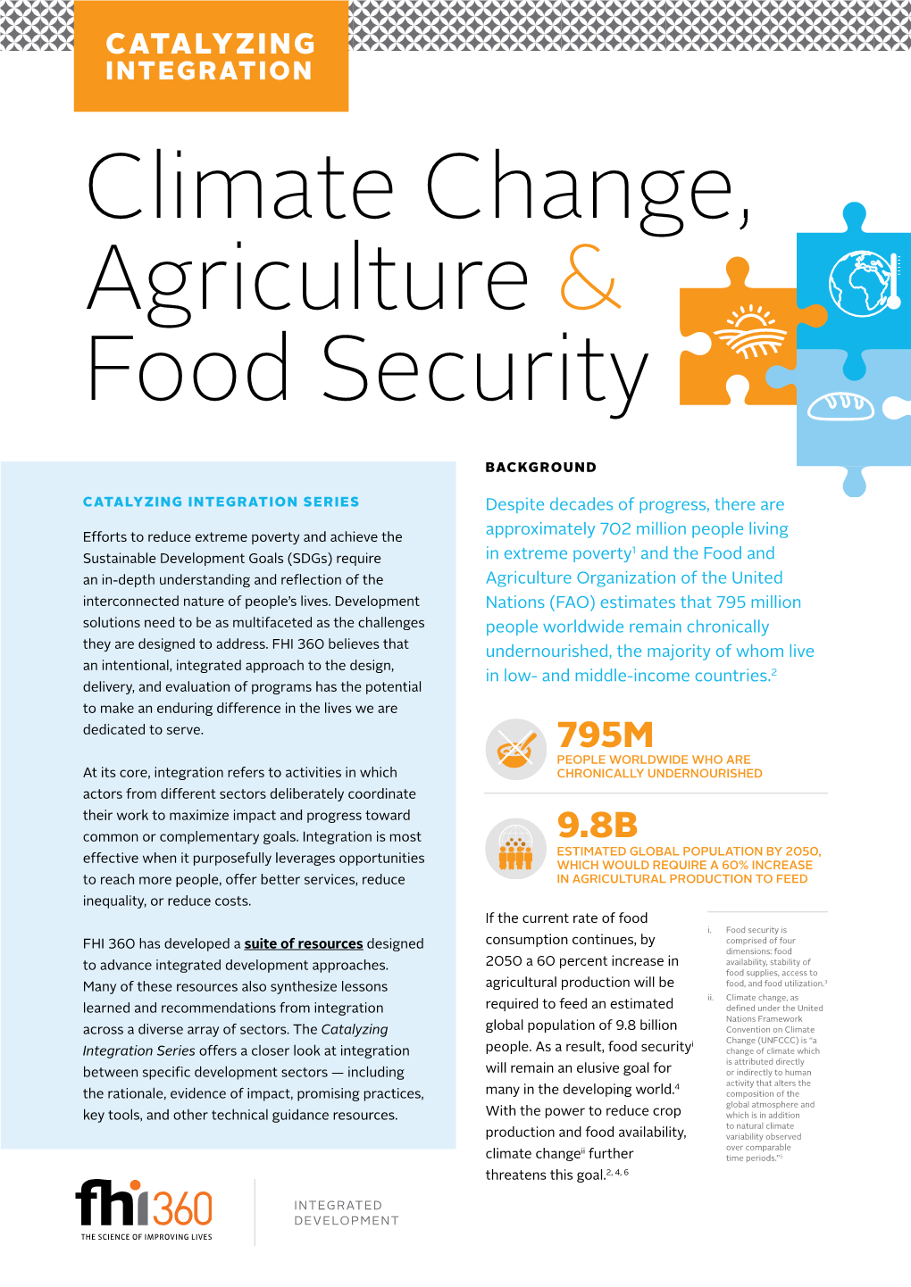 Climate Change, Agriculture & Food Security