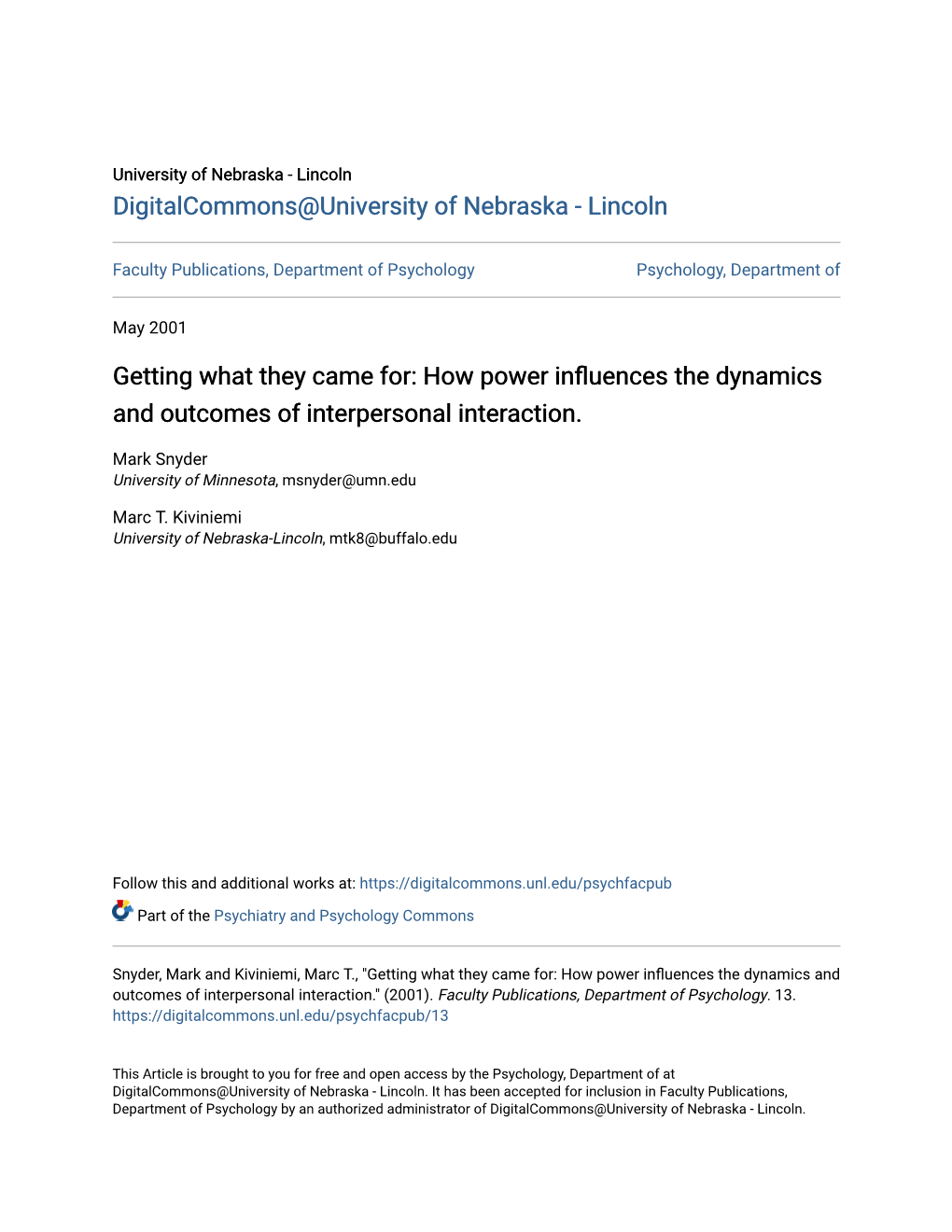 How Power Influences the Dynamics and Outcomes of Interpersonal Interaction