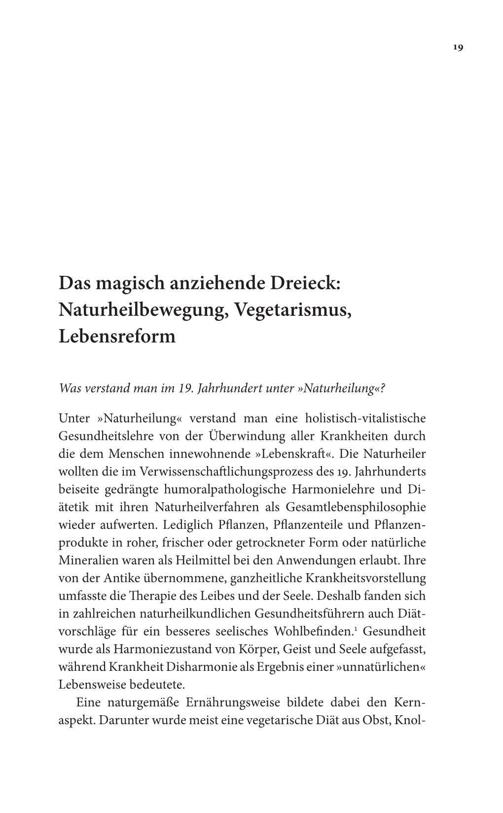 Naturheilbewegung, Vegetarismus, Lebensreform