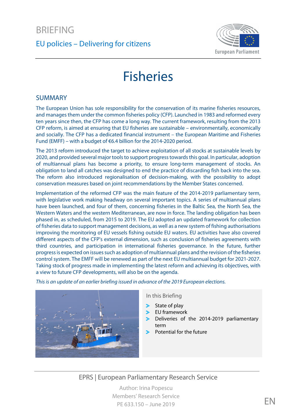 Common Fisheries Policy (CFP)