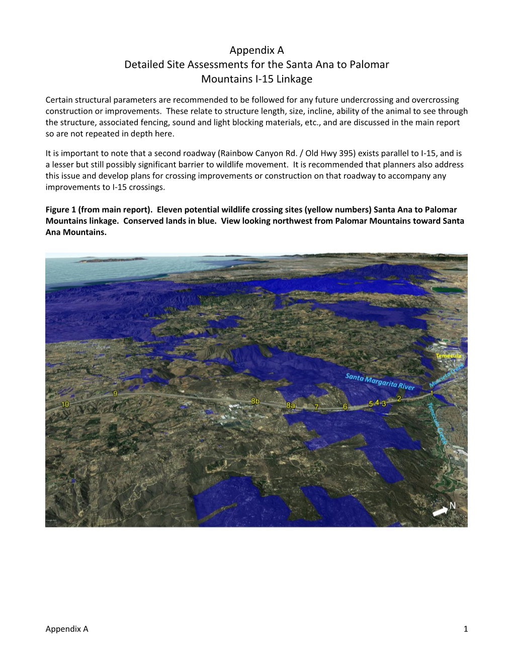 Detailed Site Assessments for the Santa Ana to Palomar Mountains I-15 Linkage