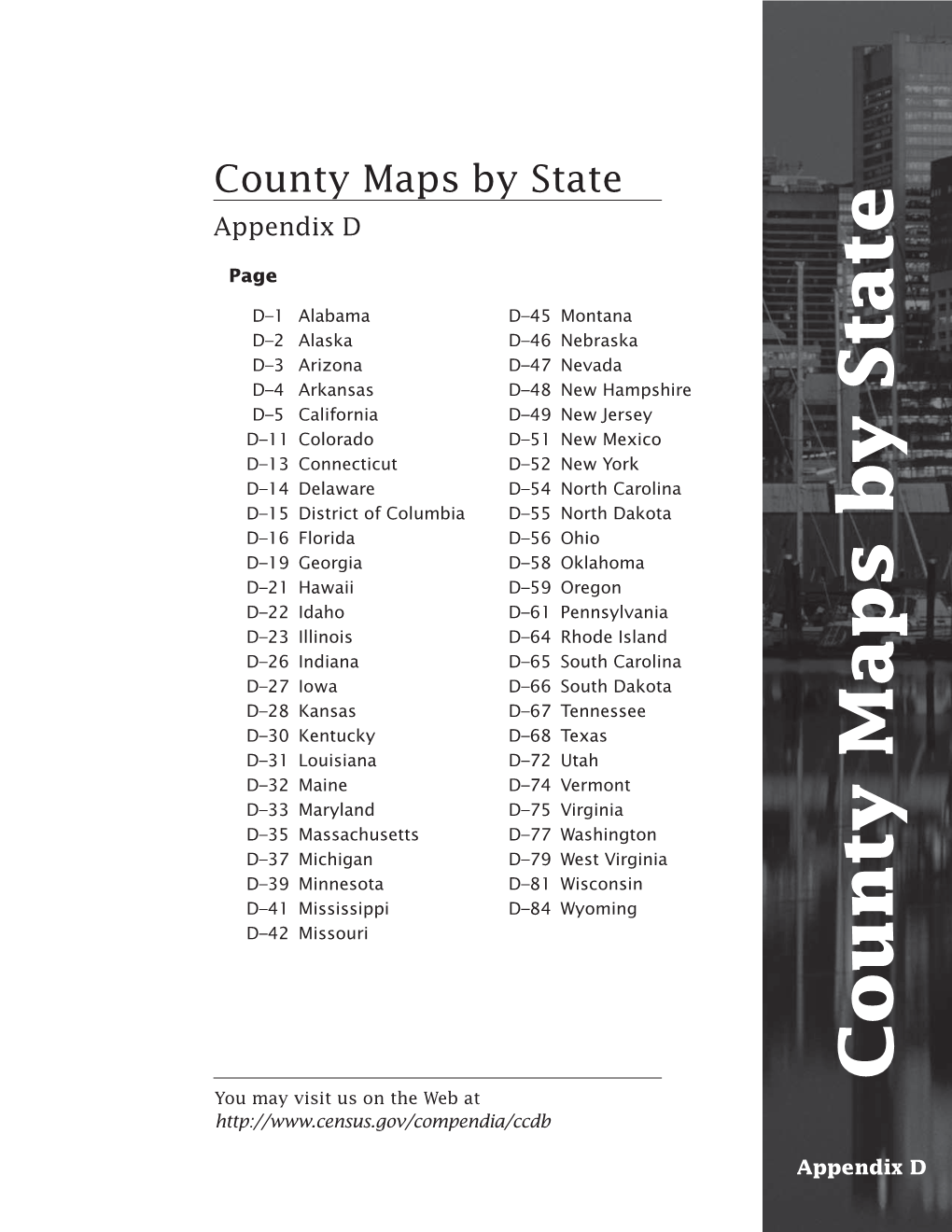 Appendix D. County Maps by State