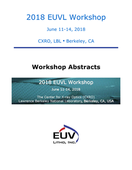 2018 EUVL Workshop Abstracts
