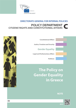 The Policy on Gender Equality in Greece