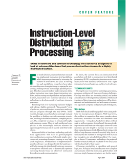 Instruction-Level Distributed Processing