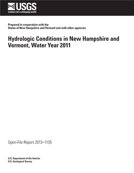 Hydrologic Conditions in New Hampshire and Vermont, Water Year 2011