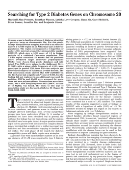 Searching for Type 2 Diabetes Genes on Chromosome 20