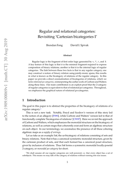 Regular and Relational Categories: Revisiting'cartesian Bicategories I'