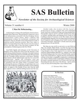SAS Bulletin Newsletter of the Society for Archaeological Sciences