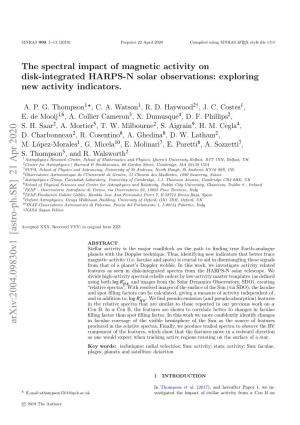 The Spectral Impact of Magnetic Activity on Disk-Integrated HARPS-N Solar Observations: Exploring New Activity Indicators