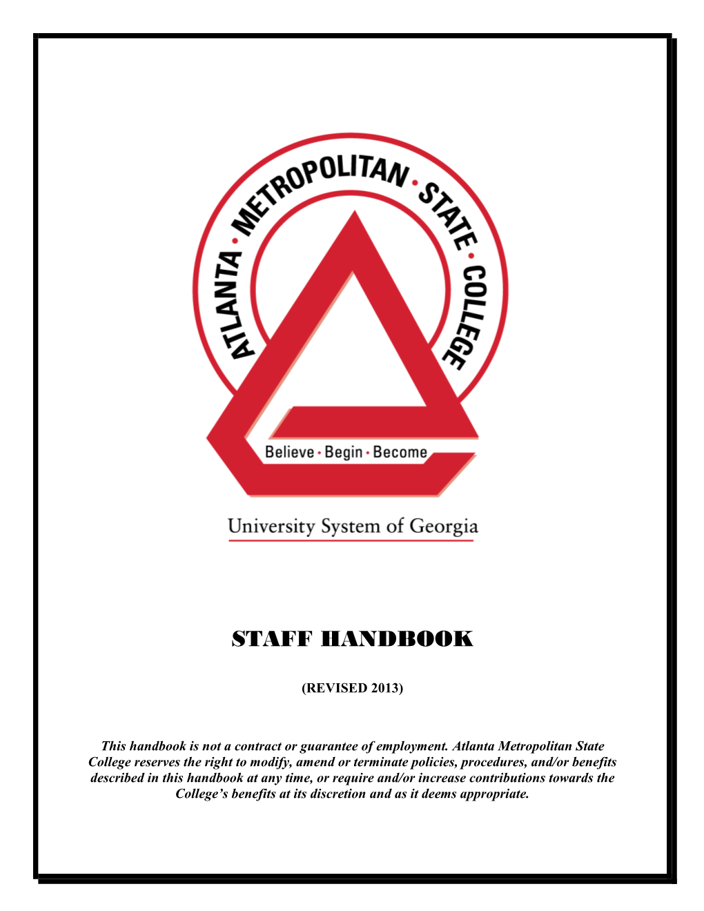 Staff Handbook