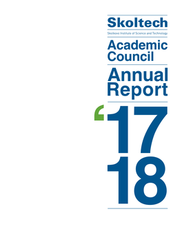 Academic Council Annual Report 17 18