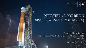 Interstellar Probe on Space Launch System (Sls)