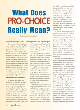What Does Pro-Choice Realy Mean?